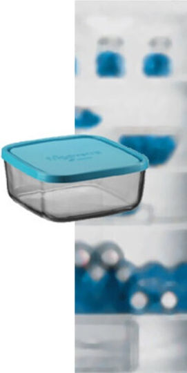 Bormioli Rocco Classic Frigoverre Lunchbox Glas Blue Geeignet für die Mikrowelle 750ml 1Stück