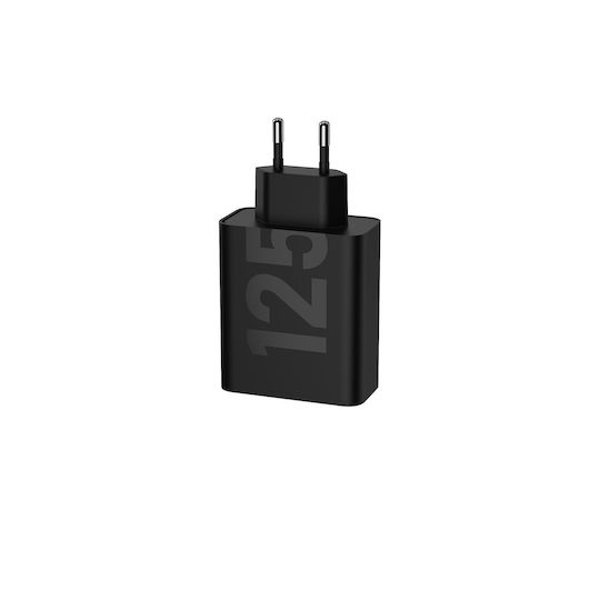 Motorola Charger GaN with 2 USB-C Ports and Cable USB-C - USB-C 125W Blacks (TurboPower)