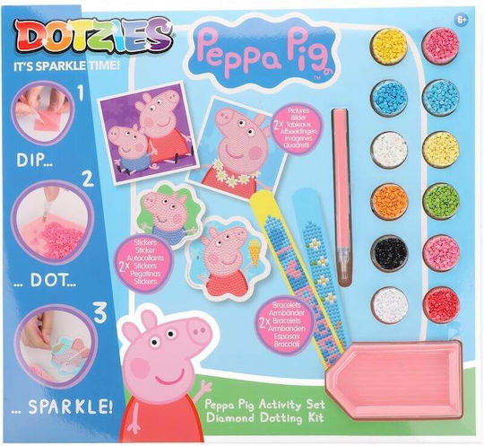 Creative Kit Diamond Dotz Peppa Pig Diy Pictures Bracelets Stickers Children's Diamond Painting