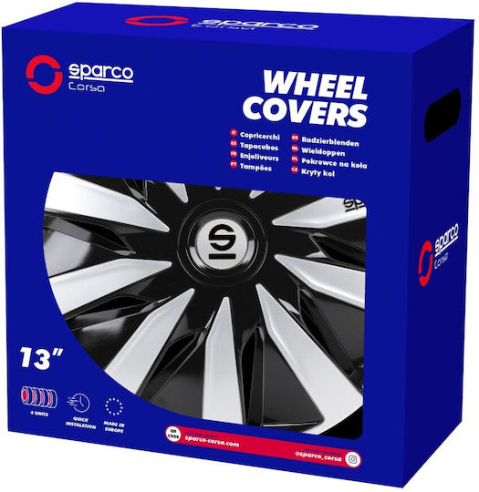 Sparco Auto Radkappen Set Lazio 4Stück 16" Silber
