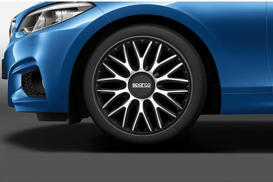 Sparco Σετ Τάσια Αυτοκινήτου Roma 4τμχ 14" Μαύρο/Ασημί