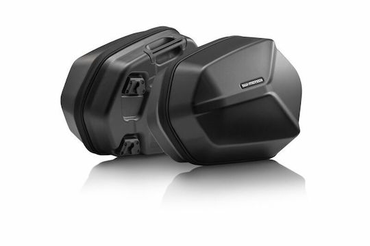 SW-Motech Aero ABS Motorcycle Hard Side Case Set 25lt in Black Colour
