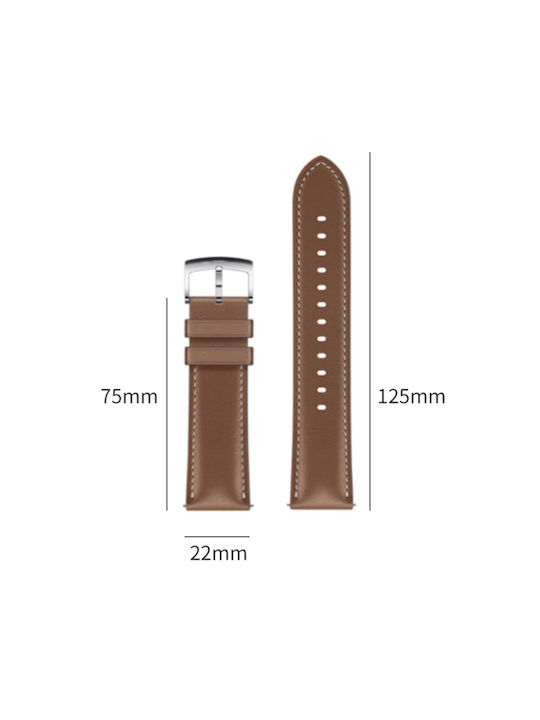 Кожена Каишка За Обща Употреба 22 Mm Кафява