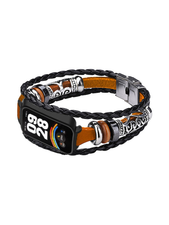 Leder Tragbare Bänder Xiaomi Smart Band 9 Active Xiaomi Redmi Band 3 Braune