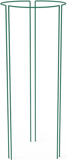 Metal Plant Stakes Set 3 Pieces Green 15x45 Cm