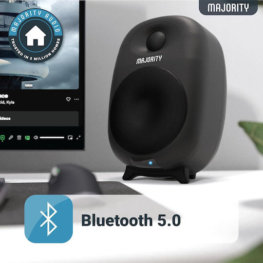 Majority D80X Αυτοενισχυόμενα Ηχεία με Bluetooth 80W (Ζεύγος) Μαύρα