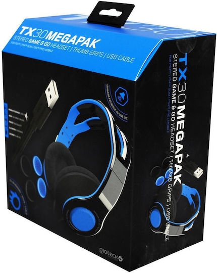 Gioteck TX-30 Über Ohr Gaming-Headset mit Verbindung 3,5mm Blau