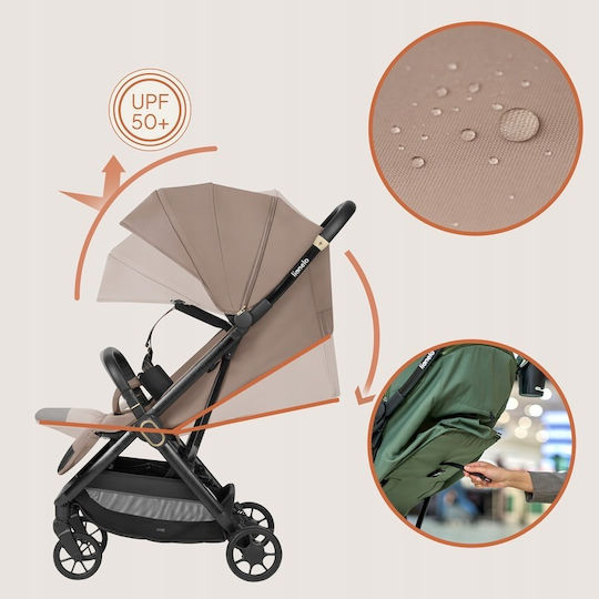 Lionelo Bess Baby Stroller Suitable for Newborn Beige Sand 7.5kg