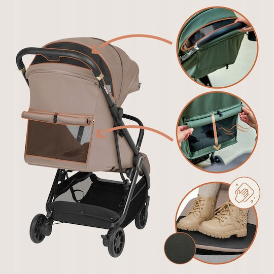 Lionelo Bess Baby Stroller Suitable for Newborn Beige Sand 7.5kg