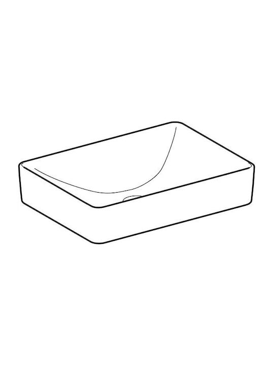 Geberit VariForm Επικαθήμενος Νιπτήρας Πορσελάνης 55x40x11cm Λευκός