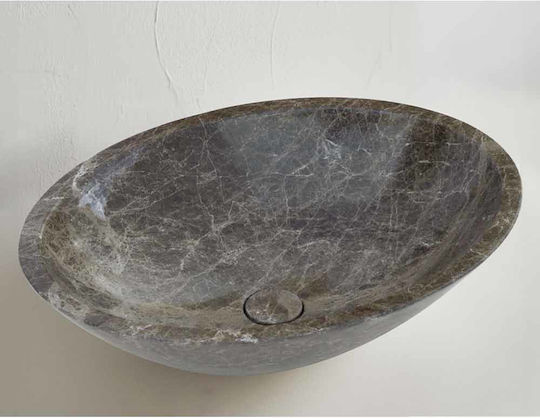 Fossil Επικαθήμενος Νιπτήρας Μαρμάρινος 55x41cm Emperador Dark Fossil Επικαθήμενος Νιπτήρας Μαρμάρινος 55x41cm Emperador Dark