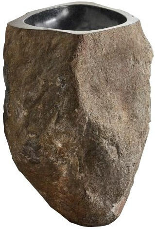 Fossil Επικαθήμενος Νιπτήρας Πέτρινος 45x45x90cm Grey