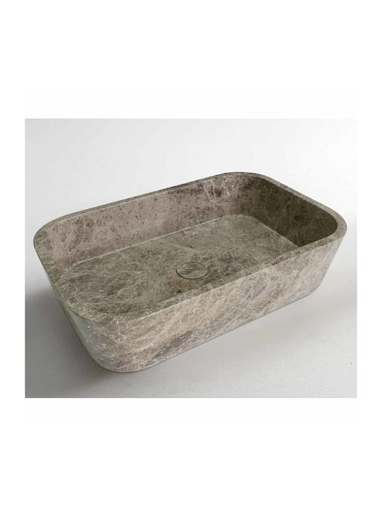 Fossil Надеждна мивка мрамор 60x38cm Emperador Pale