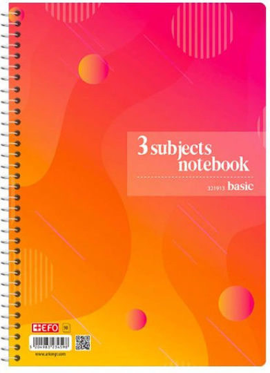 +Efo Spiral Notebook Ruled A4 60 Sheets 2 Subjects 1pcs (Μiscellaneous Designs)