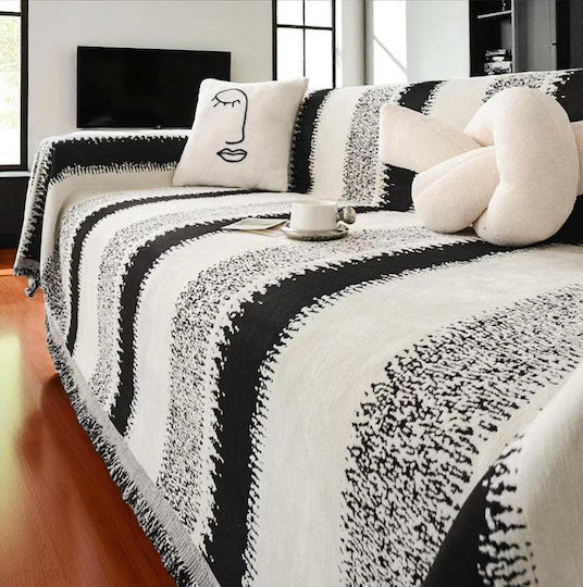 Linea Home Bengal Σετ Ριχτάρια 3τμχ Chenille Μαύρο LH2025595-1