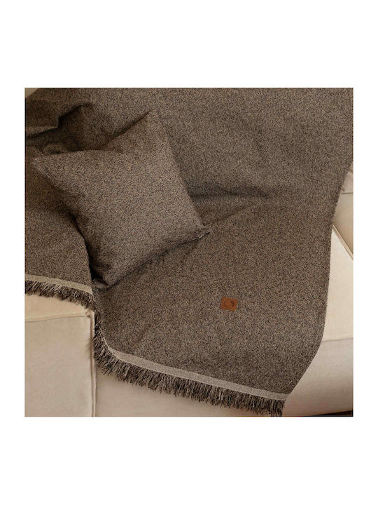 Borea Plexis Sesselüberwurf Chenille 150x180cm Braune Herstellerfarbe