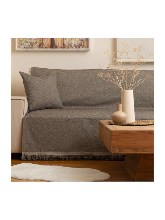Borea Plexis Sesselüberwurf Chenille 150x180cm Braune Herstellerfarbe