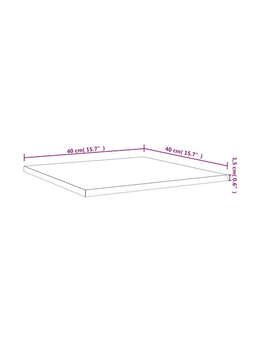 vidaXL Square Bookcase Shelf made of Particleboard 40x40x1.5cm 805176 4pcs