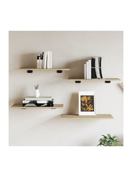 vidaXL Rectangular Bookcase Shelf made of Particleboard 60x30x1.5cm 805240 4pcs