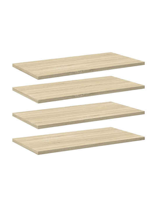 vidaXL Rectangular Bookcase Shelf made of Particleboard 60x30x1.5cm 805240 4pcs