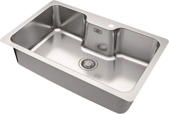 Franke Bell Bcx 110-75 Tl Υποκαθήμενος Νεροχύτης Inox Μ81xΠ51cm Ασημί