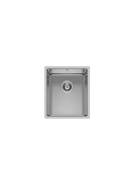 Pyramis Astris 1b Ισόπεδος Νεροχύτης Inox Brushed Μ34xΠ40cm Ασημί