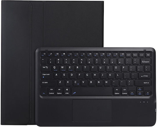 Bluetooth Keyboard Case Touchpad Samsung Galaxy Tab S10 Fe+ Plus X620/x626b in English US – Black