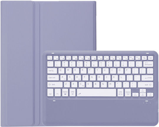 Bluetooth Keyboard Case Samsung Galaxy Tab S10 Fe+ X620 X626b in English US Purple