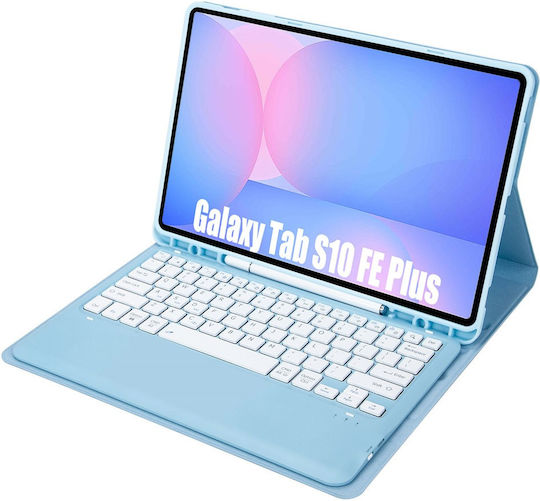 Bluetooth Keyboard Case Samsung Galaxy Tab S10 Fe+ X620 X626b In English US Blue