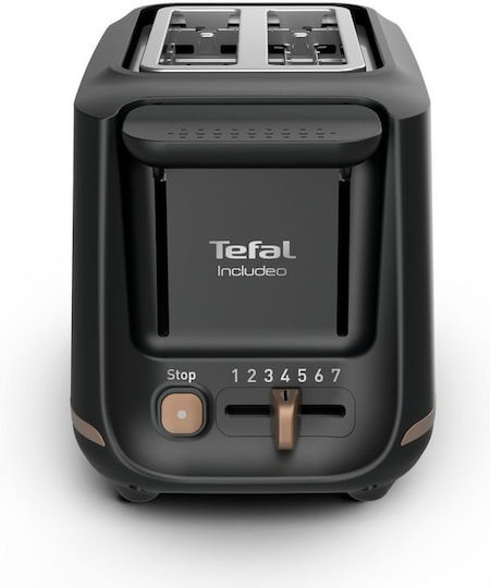 Tefal Φρυγανιέρα 2 Θέσεων 850W Μαύρη