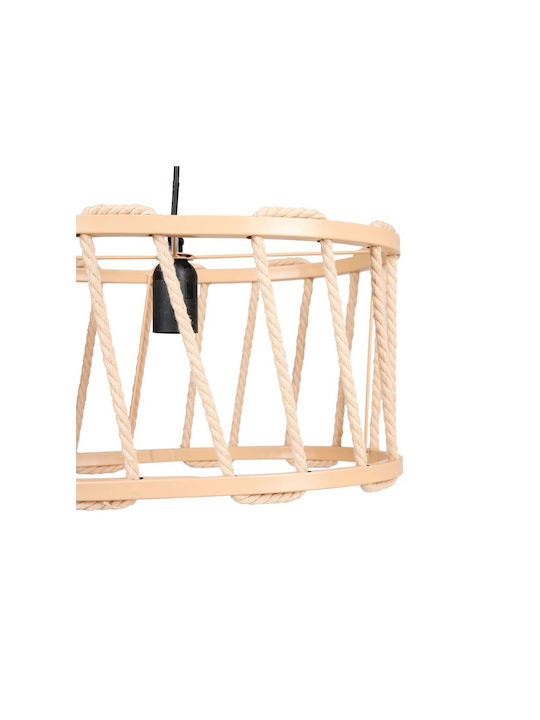 Ostaria Pendant Light Black with Rope for Socket E27