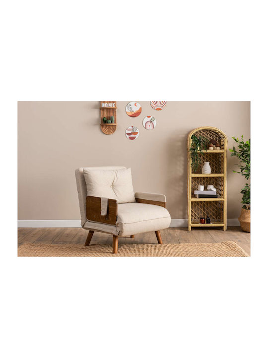 Cosmo Single Armchair Bed Cream 70x42x65cm