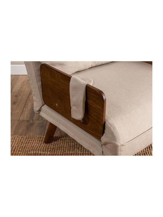 Cosmo Single Armchair Bed Cream 70x42x65cm