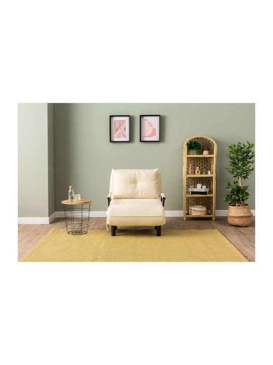 Sento Single Armchair Bed Cream 50x40x60cm
