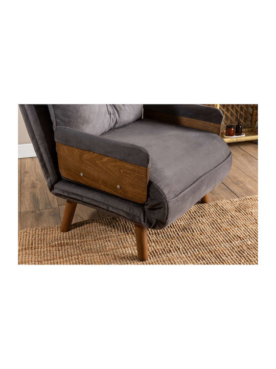 Cosmo Single Πολυθρόνα Κρεβάτι Grey 70x42x65cm