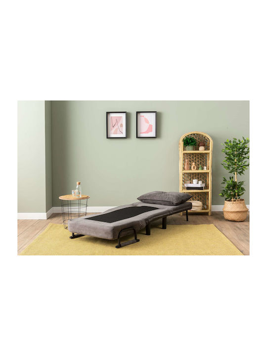 Sento Single Πολυθρόνα Κρεβάτι Grey 50x40x60cm