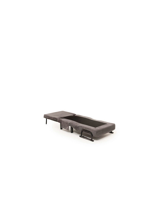 Sento Single Πολυθρόνα Κρεβάτι Grey 50x40x60cm