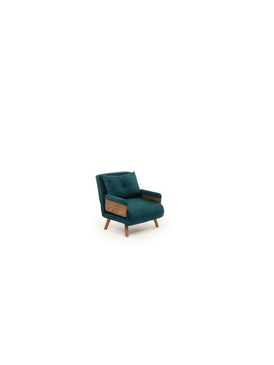 Cosmo Single Armchair Bed Petrol Green 70x42x65cm