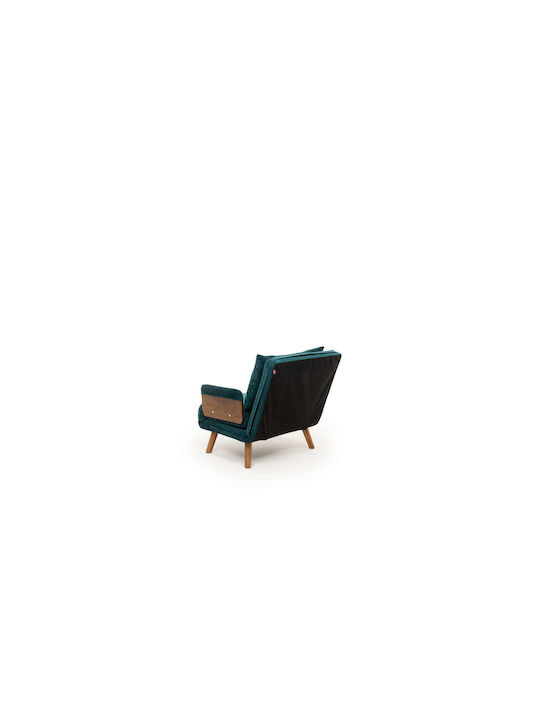 Cosmo Single Armchair Bed Petrol Green 70x42x65cm