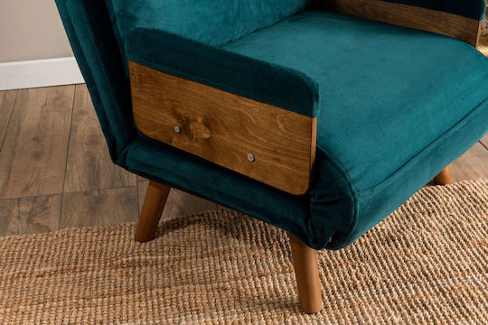 Cosmo Single Fotoliu Pat Petrol Green 70x42x65cm