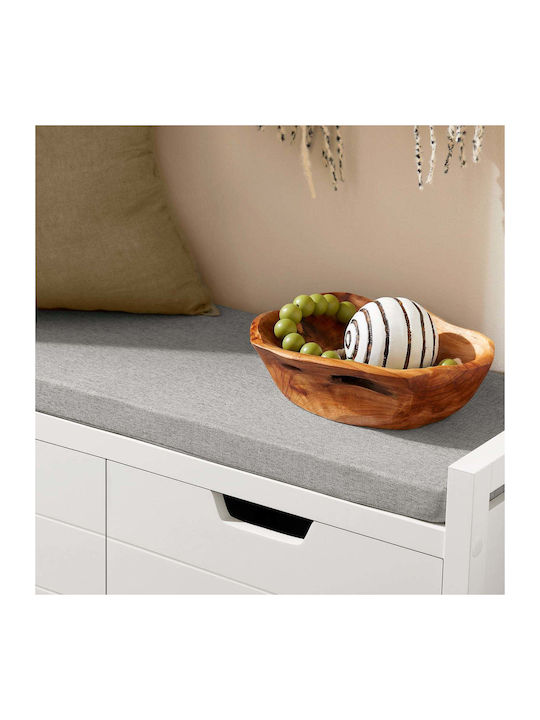 Entry Furniture with Bench White 91x30x50cm