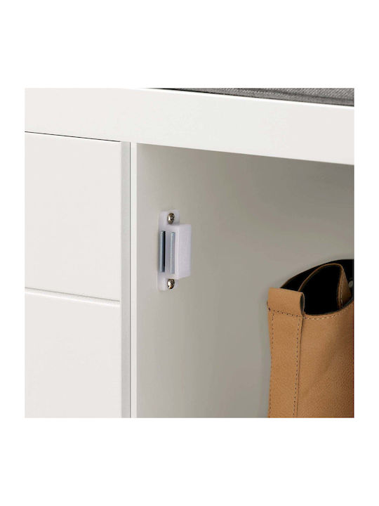 Entry Furniture with Bench White 91x30x50cm