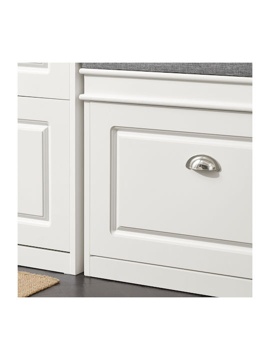 Eingangsmöbel mit Bank White 60x24x51cm