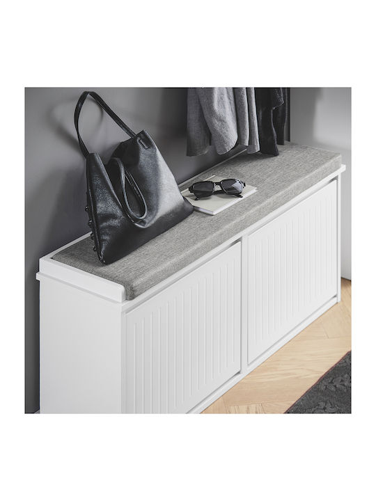 Entry Furniture with Bench White 100x26x46cm