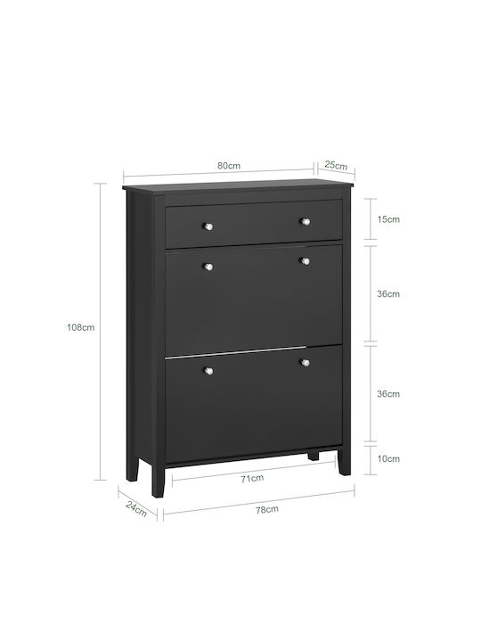 Metall Schuhschrank 80x25x108cm