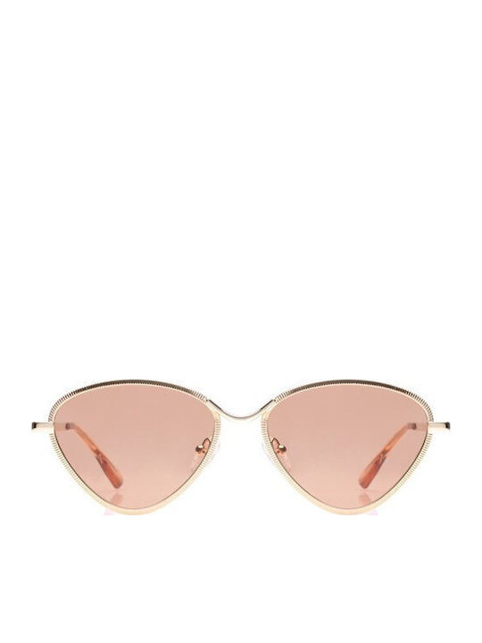 Le Specs Bazaar Feminini Ochelari de soare cu Rose Gold Cadru și Roz Lentilă LSL1702139