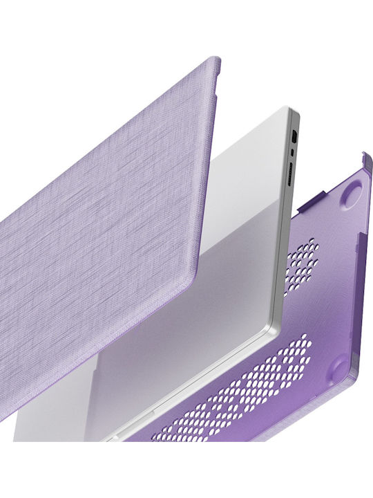 Avizar Macbook Pro 16" Fabric Case Foldable Magnetic Stand Lavender