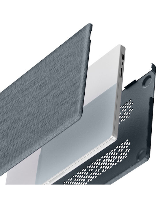 Avizar Macbook Pro 16" Fabric Case Foldable Magnetic Stand Dark Grey