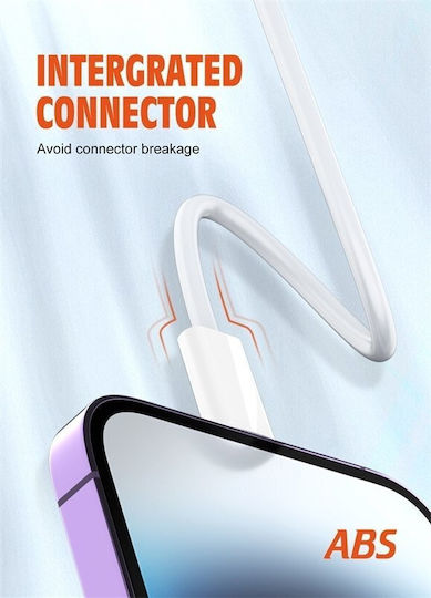 Ldnio Regular USB-A la Cablu Lightning 25W Alb 2m