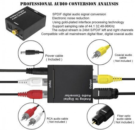 Audio Konverter Toslink / Koaxial / RCA männlich zu Toslink / Koaxial / RCA weiblich 1Stück